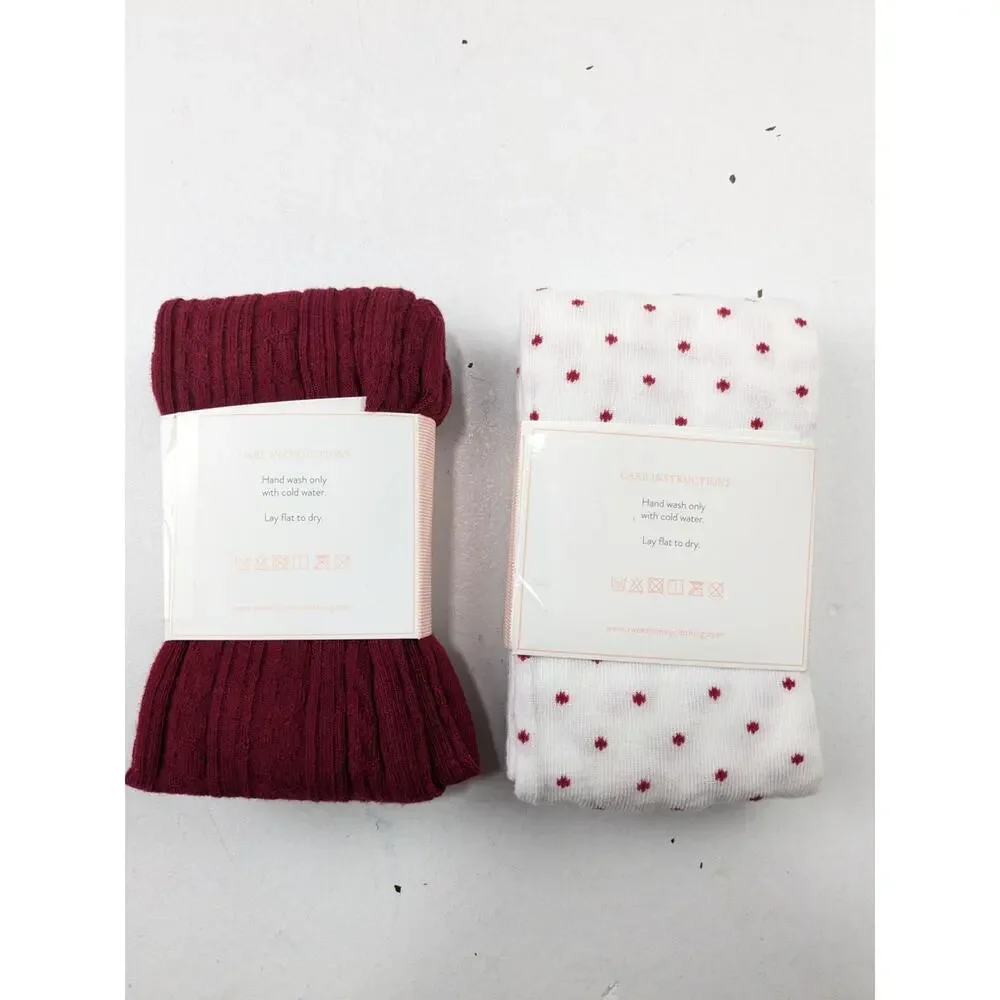 Sweethoney Girls 8-10 Red/White Tights Bundle
